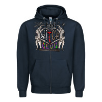 Navy bad witch club Zipper Hoodie - CowhideDigitalArt