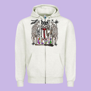 Bad Witch Club Zipper Hoodie Designed By Cowhidedigitalart