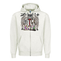 Oatmeal Heather bad witch club Zipper Hoodie - CowhideDigitalArt