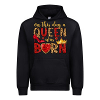 Black on this day a queen was born Urban Hoodie - MaliasSmallBusiness