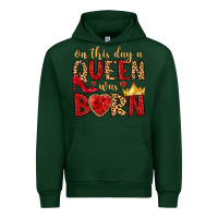 Forest Green on this day a queen was born Urban Hoodie - MaliasSmallBusiness