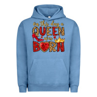 Pigment Pebble Blue on this day a queen was born Urban Hoodie - MaliasSmallBusiness