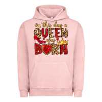 Pigment Salmon on this day a queen was born Urban Hoodie - MaliasSmallBusiness