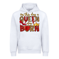 White on this day a queen was born Urban Hoodie - MaliasSmallBusiness