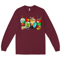 Burgundy teacher coffee cups Long Sleeve Tee - Zillion Design Studio