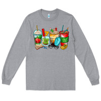 Heather Grey teacher coffee cups Long Sleeve Tee - Zillion Design Studio