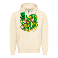 Sandshell St. Patrick's Day lucky heart Zipper Hoodie - Neo Western