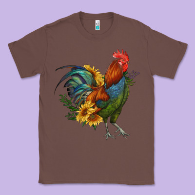 Rooster With Sunflowers Classic Tee Designed By Ranaportraitstore