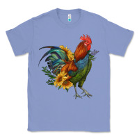 Colony Blue rooster with sunflowers Classic Tee - RanaPortraitStore