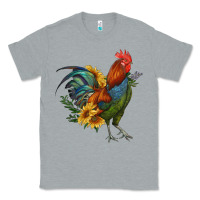 Heather Grey rooster with sunflowers Classic Tee - RanaPortraitStore