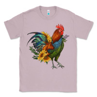 Lilac rooster with sunflowers Classic Tee - RanaPortraitStore