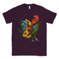 Plum rooster with sunflowers Classic Tee - RanaPortraitStore