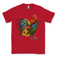 Red rooster with sunflowers Classic Tee - RanaPortraitStore