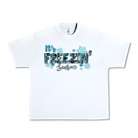 White It's Freezin Season Winter Urban Heavy Tee - RanaPortraitStore