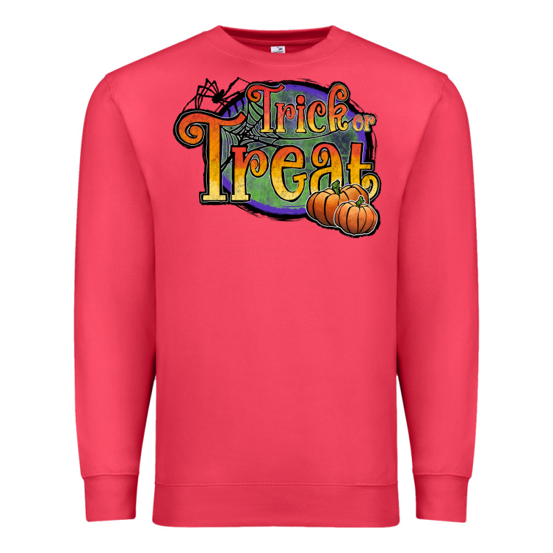 Trick Or Treat White Premium Sweatshirt by JahusDesignShop | Teevron