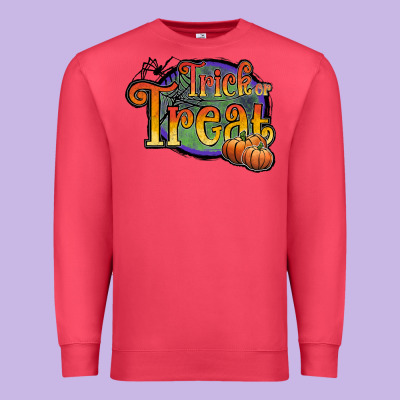 Trick Or Treat White Premium Sweatshirt Designed By Jahusdesignshop
