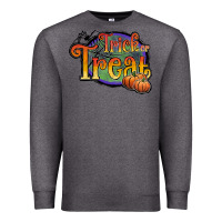 Charcoal Heather trick or treat white Premium Sweatshirt - JahusDesignShop