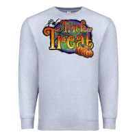 Heather Grey trick or treat white Premium Sweatshirt - JahusDesignShop
