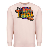 Pale Pink trick or treat white Premium Sweatshirt - JahusDesignShop