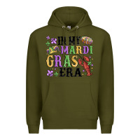 Army Green in my mardi gras era Premium Hoodie - MaliasSmallBusiness