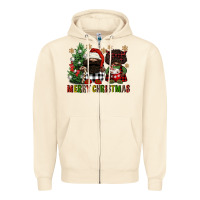 Merry Christmas Buffalo Afro Gnomies Zipper Hoodie | Teevron