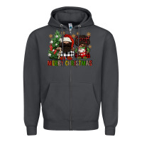 Smoke merry christmas buffalo afro gnomies Zipper Hoodie - FaDigitalArtStudio