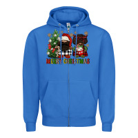 True Royal merry christmas buffalo afro gnomies Zipper Hoodie - FaDigitalArtStudio