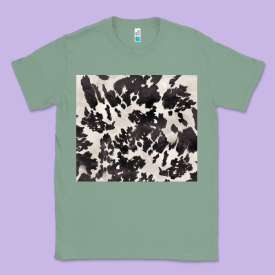 Black And White Cowhide Tumbler Classic Tee Designed By Barkaloodesign
