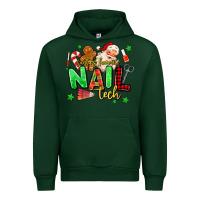 Forest Green santas favorite nail tech Urban Hoodie - MaliasSmallBusiness