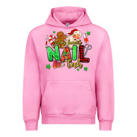 Fuchsia Pink santas favorite nail tech Urban Hoodie - MaliasSmallBusiness