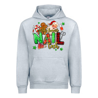 Heather Grey santas favorite nail tech Urban Hoodie - MaliasSmallBusiness