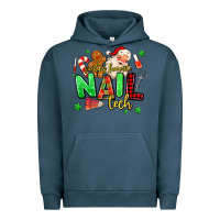 Pigment Midnight Navy santas favorite nail tech Urban Hoodie - MaliasSmallBusiness