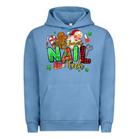Pigment Pebble Blue santas favorite nail tech Urban Hoodie - MaliasSmallBusiness