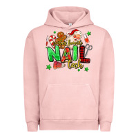 Pigment Salmon santas favorite nail tech Urban Hoodie - MaliasSmallBusiness