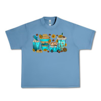 Pebble Blue truck coffee cups Urban Heavy Tee - texasbilliewilder