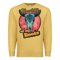 Antique Gold blame it all on my roots black Premium Sweatshirt - JahusDesignShop