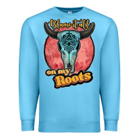 Ocean Blue blame it all on my roots black Premium Sweatshirt - JahusDesignShop