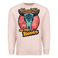 Pale Pink blame it all on my roots black Premium Sweatshirt - JahusDesignShop