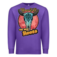 Purple blame it all on my roots black Premium Sweatshirt - JahusDesignShop