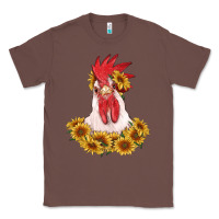 Chestnut rooster head with sunflowers Classic Tee - RanaPortraitStore