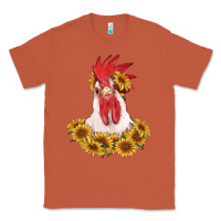 Copper rooster head with sunflowers Classic Tee - RanaPortraitStore