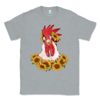 Heather Grey rooster head with sunflowers Classic Tee - RanaPortraitStore