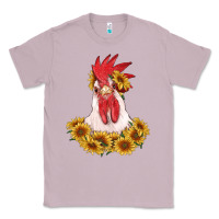 Lilac rooster head with sunflowers Classic Tee - RanaPortraitStore