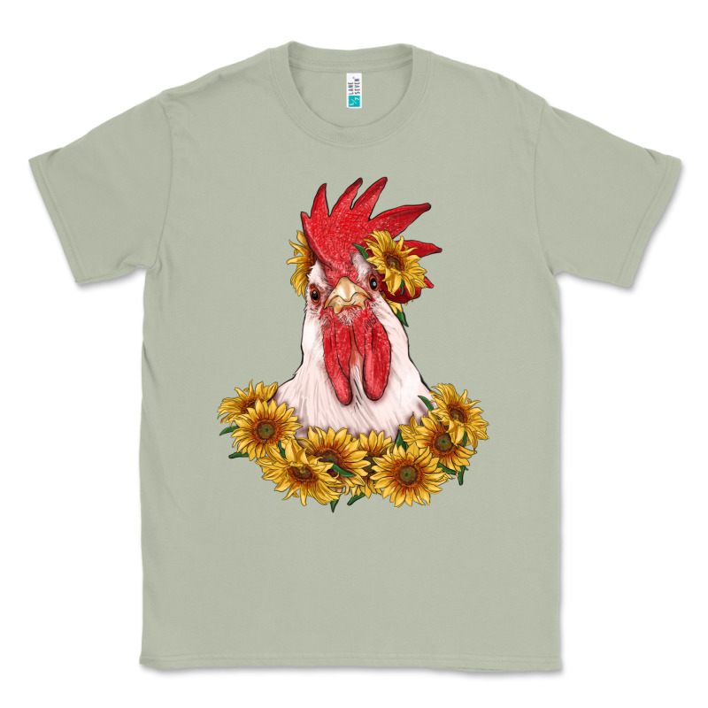 Rooster Head With Sunflowers Classic Tee by RanaPortraitStore | Teevron