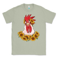 Matcha rooster head with sunflowers Classic Tee - RanaPortraitStore