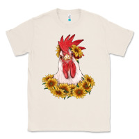 Natural rooster head with sunflowers Classic Tee - RanaPortraitStore