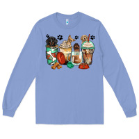 Colony Blue dog coffee cups Long Sleeve Tee - Zillion Design Studio