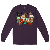 Plum dog coffee cups Long Sleeve Tee - Zillion Design Studio