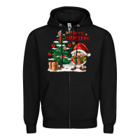 Black merry christmas gnomes Zipper Hoodie - FaDigitalArtStudio