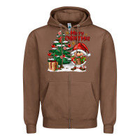 Chestnut merry christmas gnomes Zipper Hoodie - FaDigitalArtStudio